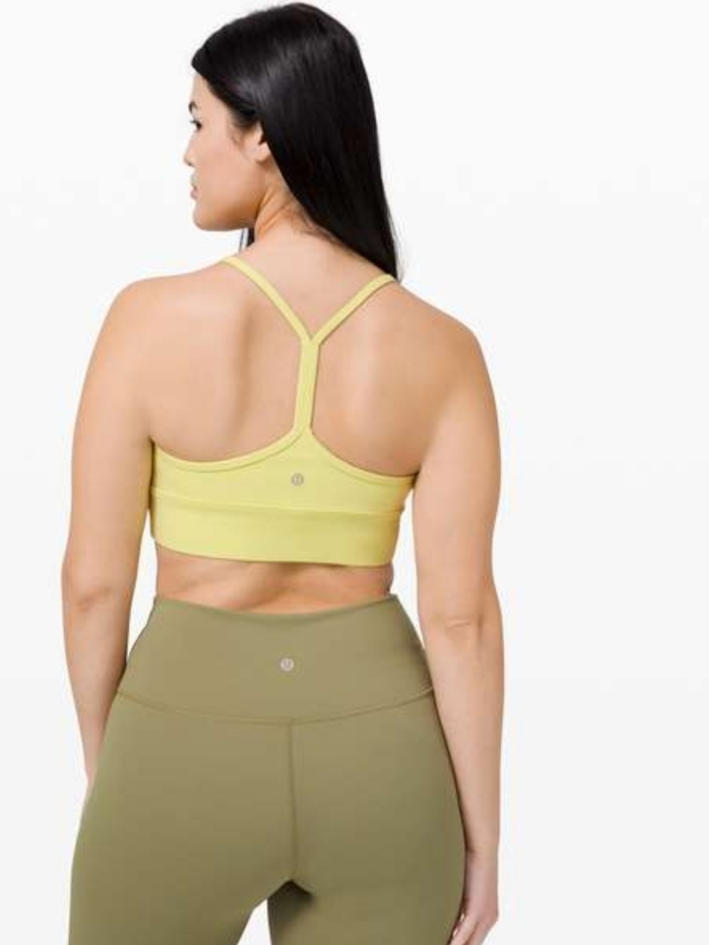 Lululemon Flow Bra size 12, Yellow Green